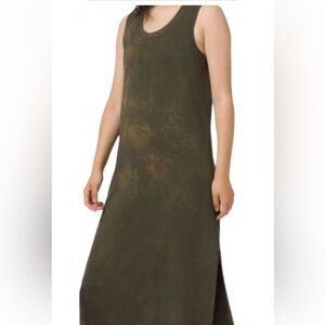 Lululemon All Yours Maxi Tank Dress - To Dye For Olive Green Size 10 EUC